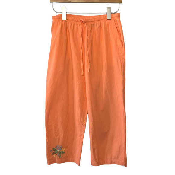 Vintage 90s Jane Ashley Matching Set Pants and Top Butterflies Orange Large - Picture 10 of 10